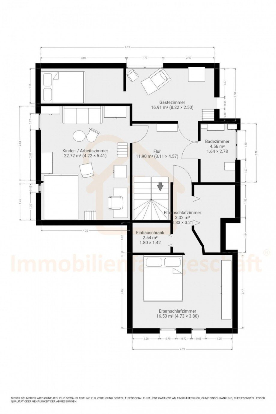 Grundriss-Dachgeschoss Einfamilienhaus Neuhaus am Rennweg