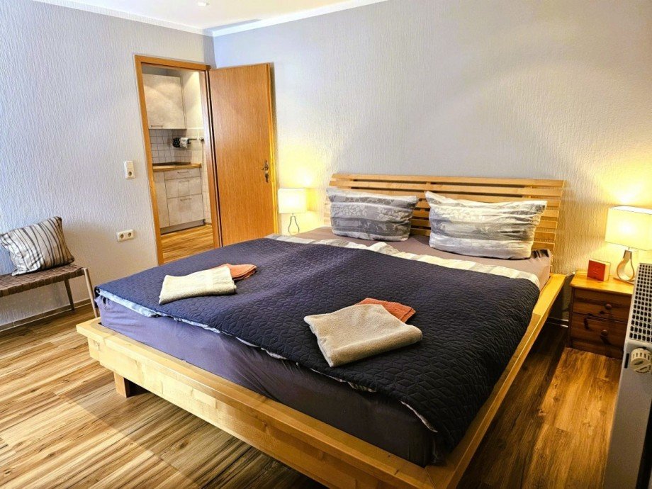 Gem�tliches Schlafzimmer Freizeitimmobilie Masserberg