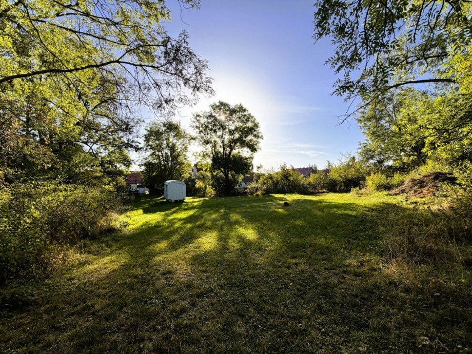 Gr�ne Wiese bei Sonnenuntergang Gemischt-Grundst�ck Stadtilm