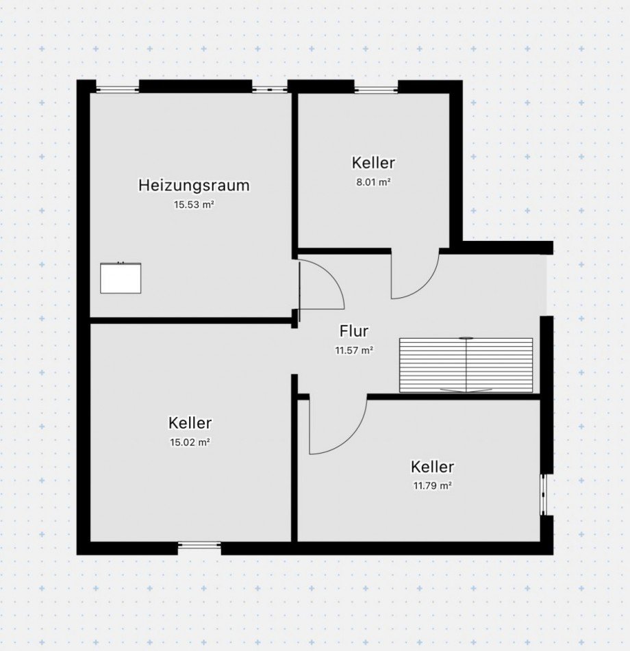 Grundriss Keller Doppelhaush�lfte Ilmenau