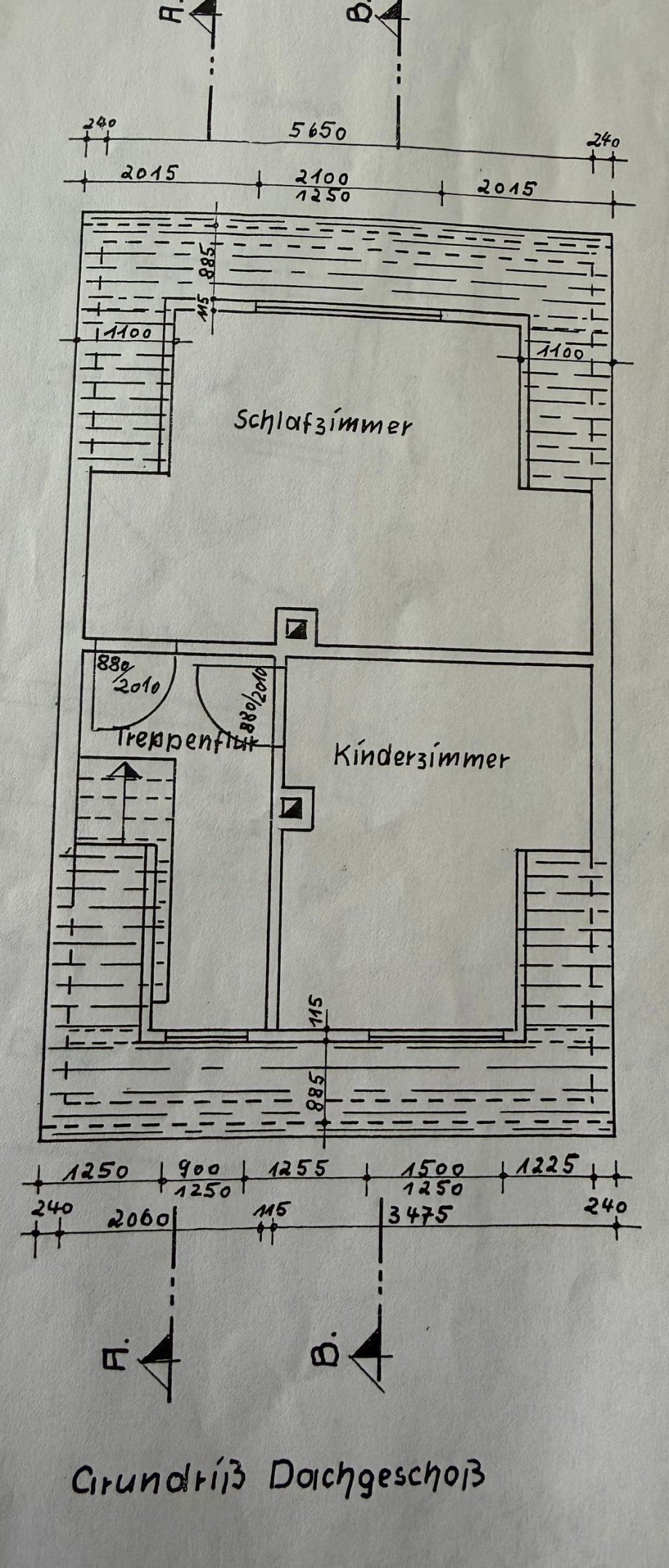 Grundriss Dachgeschoss Doppelhaush�lfte Ilmenau