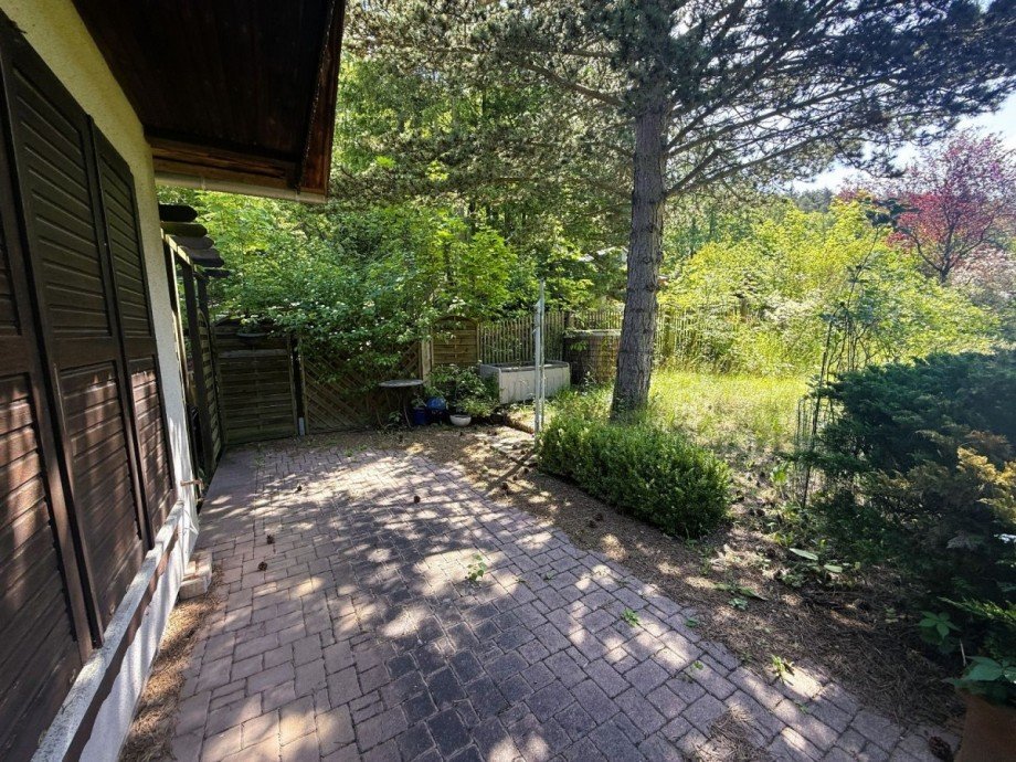 Garten mit Terrasse Bungalow Plaue
