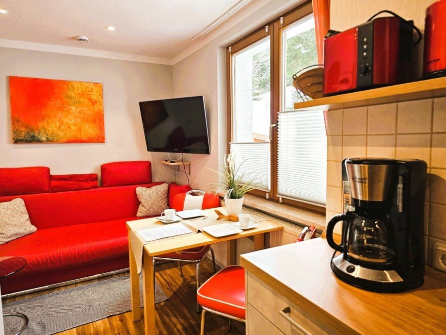 Gem�tliches Wohnzimmer Freizeitimmobilie Masserberg