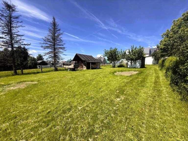 Gr�ne Wiese mit Holzschuppen Gro�breitenbach Reihenendhaus Einfamilienhaus mit traumhaftem Grundst�ck direkt am Rennsteig-ein Paradies f�r Naturliebhaber