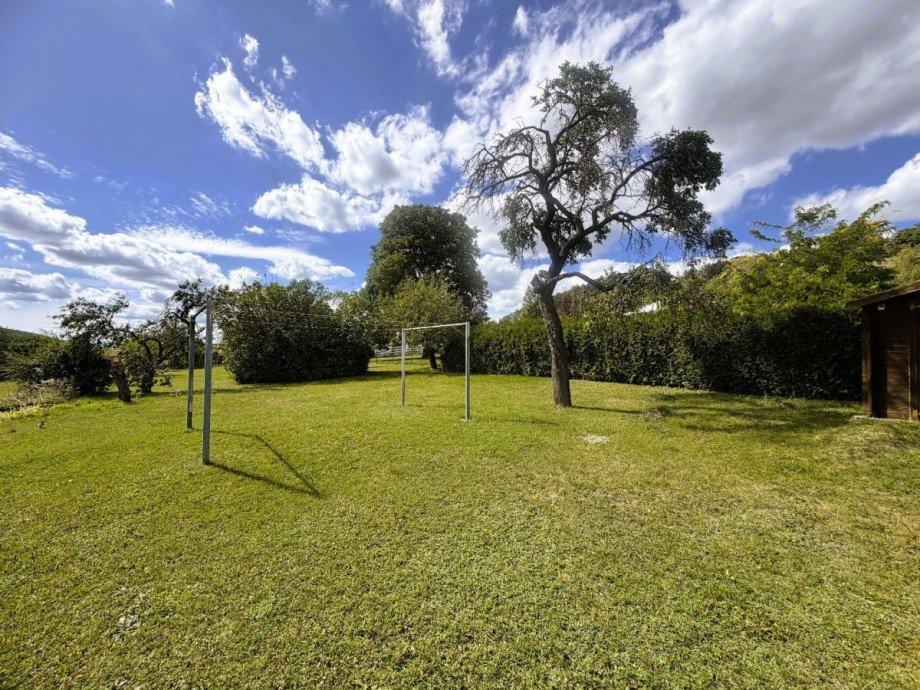 Gr�ne Wiese mit B�umen Einfamilienhaus Stadtilm
