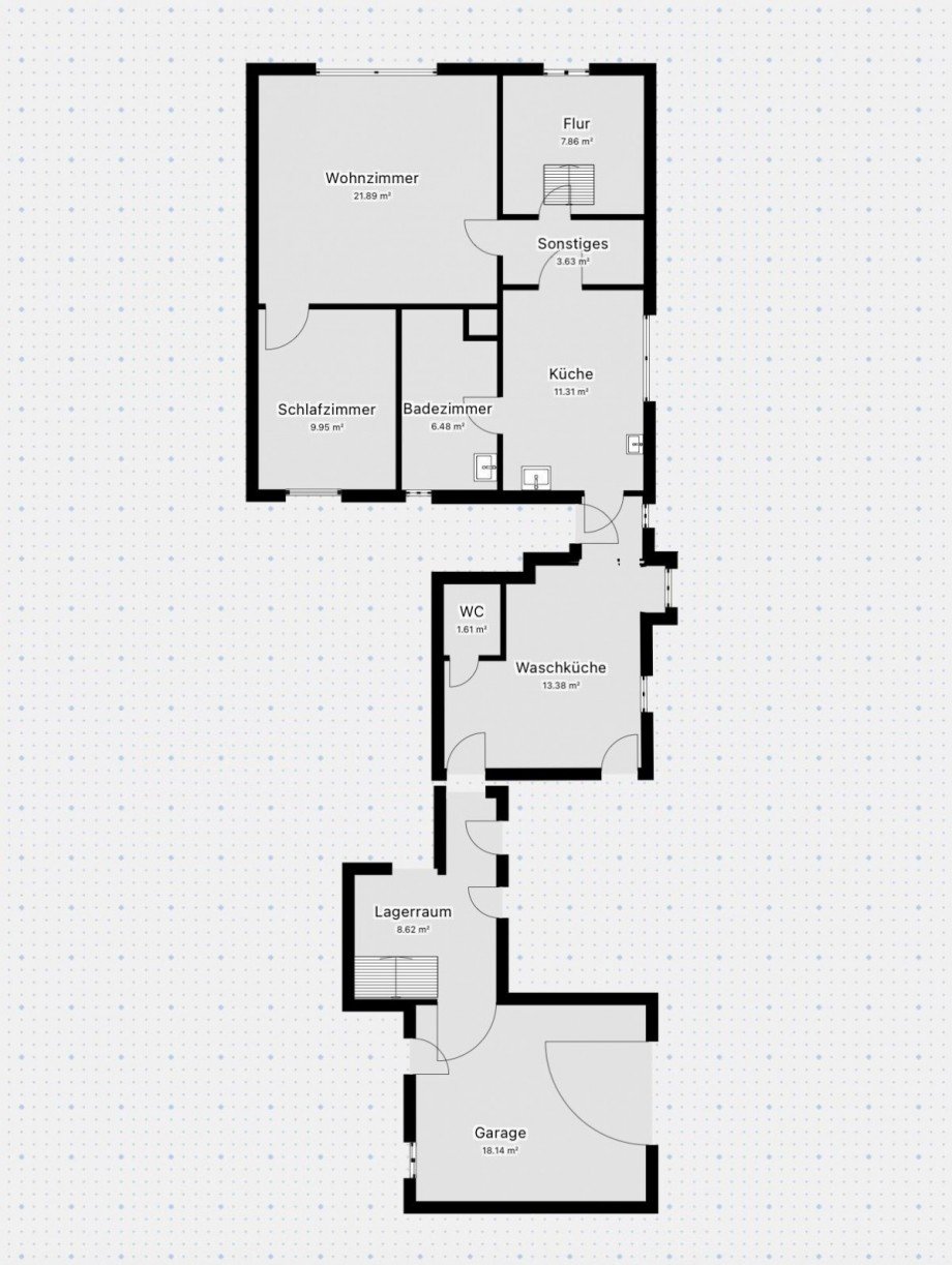 Grundriss des Hauses Reihenendhaus Gro�breitenbach