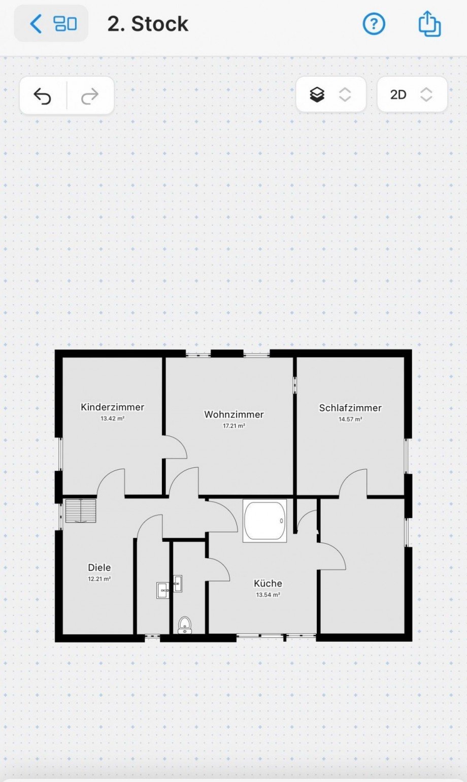 Grundriss 2. Stock Mehrfamilienhaus Ilmenau