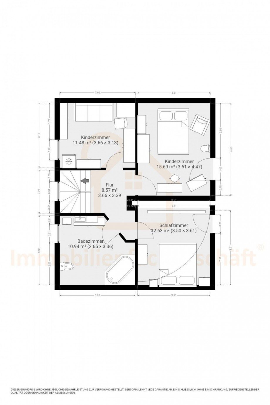 Grundriss-Dachgeschoss Einfamilienhaus Elgersburg