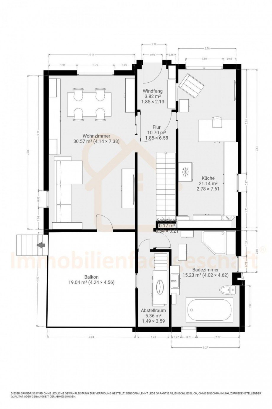 Grundriss-Erdgeschoss Einfamilienhaus Neuhaus am Rennweg